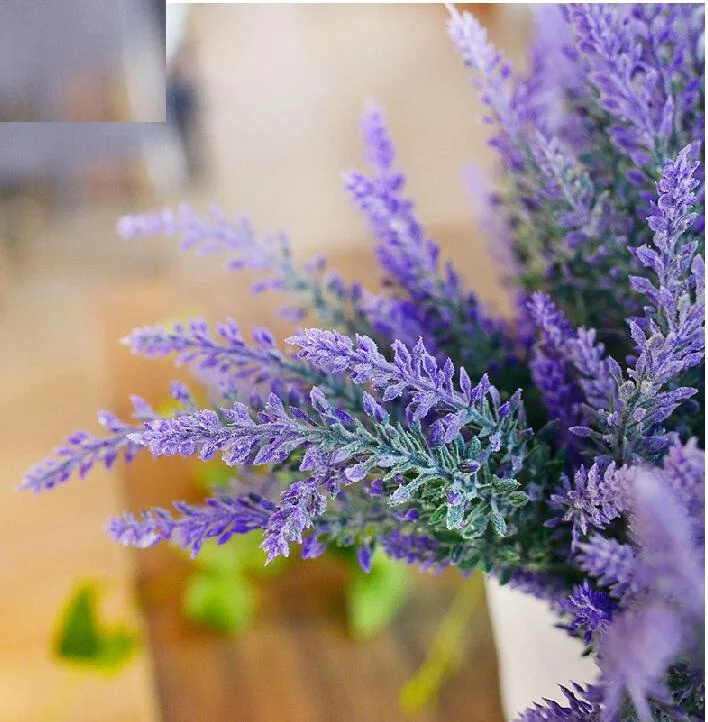 

Artificial Lavender Bunch Silk flowers Lavenders For Wedding Party Home Decorative flowers free shipping lavender artificial