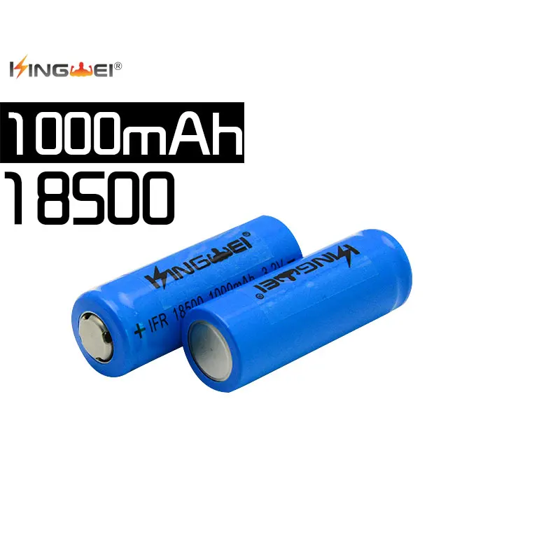 Kingwei-Batterie Rechargeable de Haute Qualité, 10 Pièces, VebagIFR 18500 Lithium Fer Phosphate 3.2V Lyen 1000mAh
