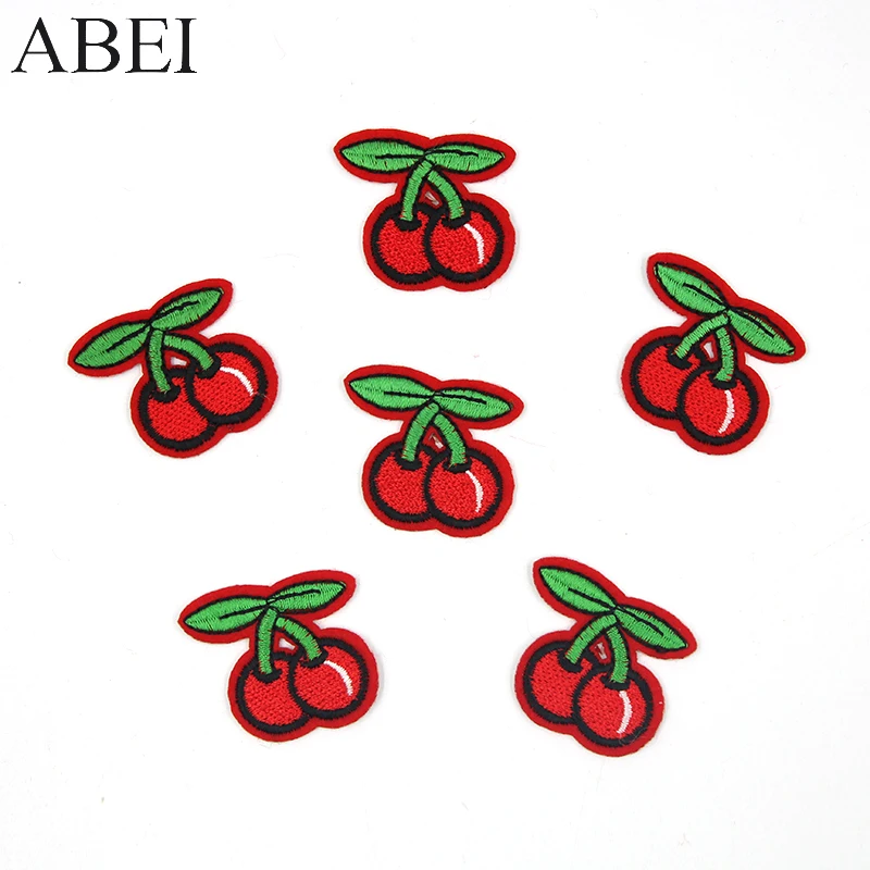 10pcs/lot Embroidered small Cherry Patches for kids Girls Sweaters Coats Jeans Stickers Diy school bag Appliques Decoration