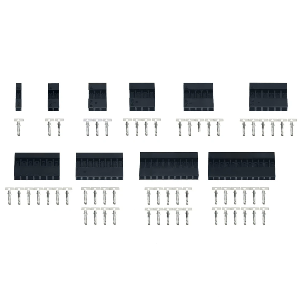 50 Set 2.54 Mm Enkele Rij 1P 2P 3P 4P 5P 6P Pin Connector plastic Shell Plug Jumper Wire Kabel Pin Header Vrouwelijke AWG28