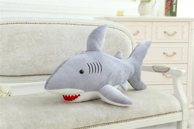 

Ocean gray shark about 80cm plush toy doll shark throw pillow t8888