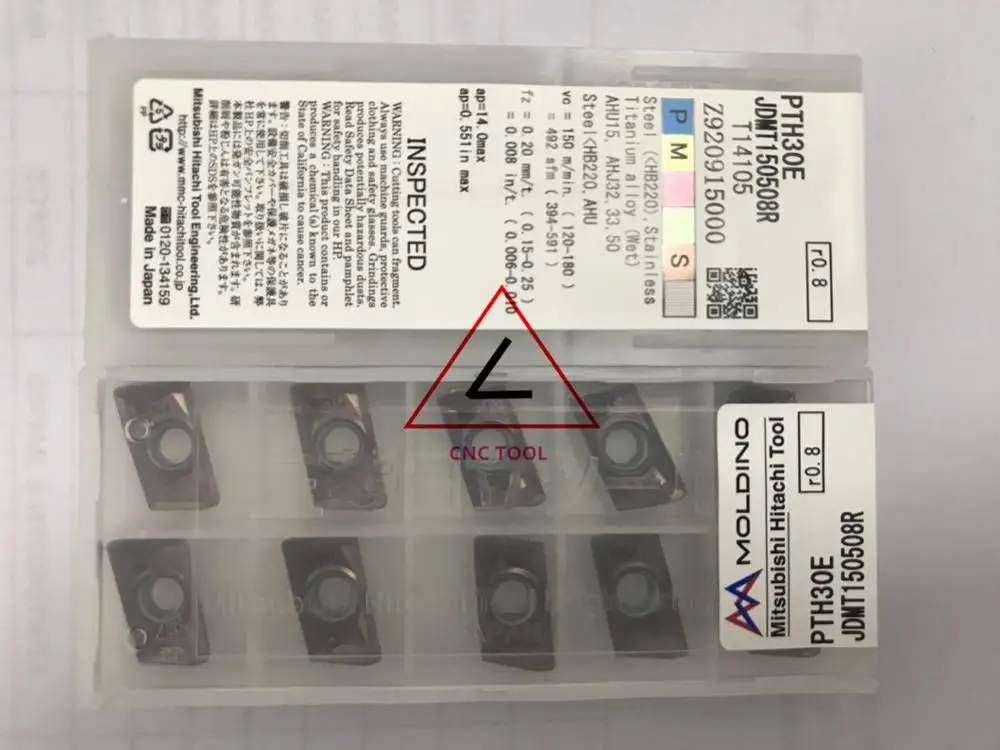 

JDMT150508R PTH30E 10pcs Hitachi high cutting performance CNC indexable inserts