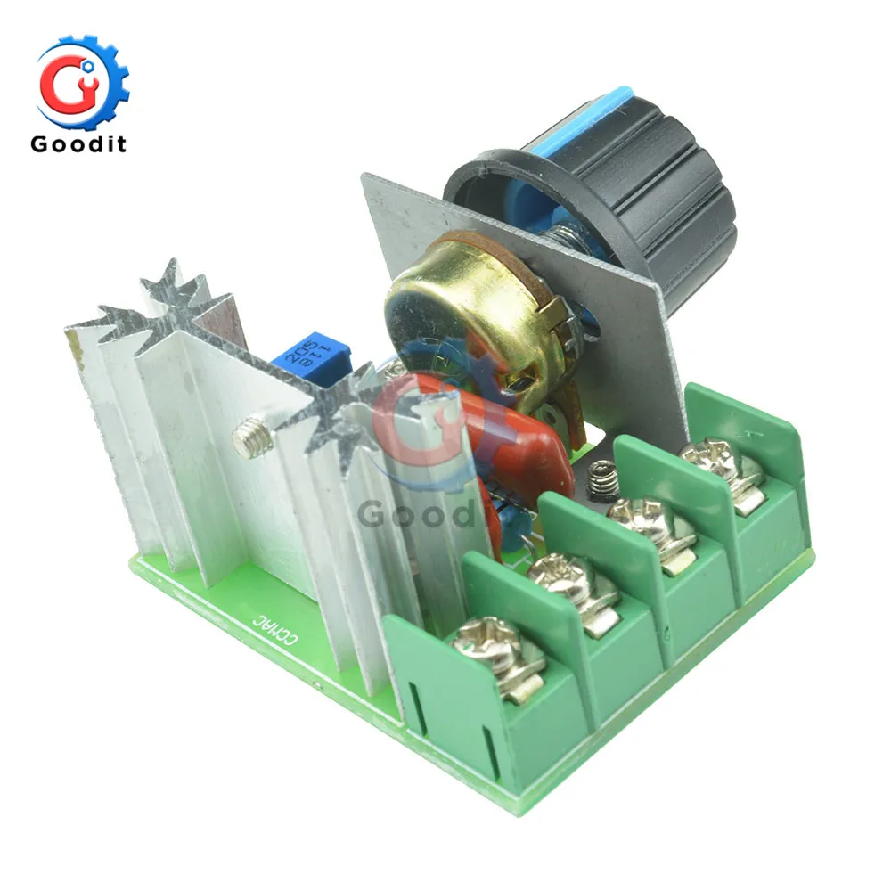 AC 220V 2000W Motor Speed Controller SCR Voltage Regulator Dimming Dimmers Thermostat Motor Controller