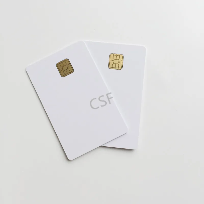 New White Blank PVC Inkjet 4428 Contact IC Card With SLE 4428 Chip Smart Card For Inkjet Printer