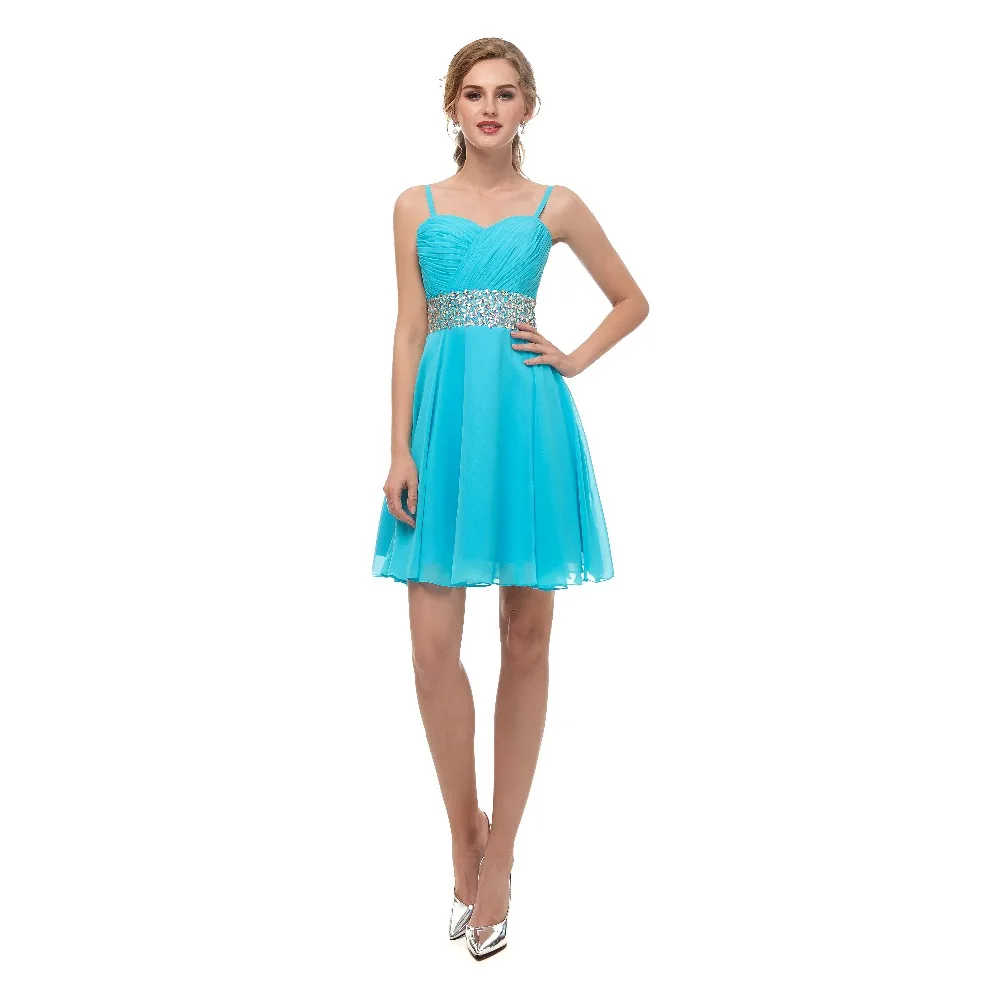 ruthshen New Arrivals Blue Short Cocktail Dresses Sleeveless Sweetheart Neck Vestidos Coctel Cheap In Stock Vestido Coctel Corto