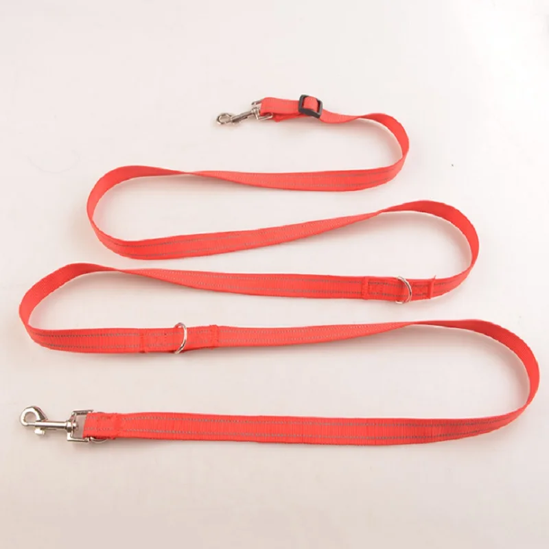 New Multifunction One drag two Small and medium dog traction rope leash every day use training walking Dog chain lead leashes