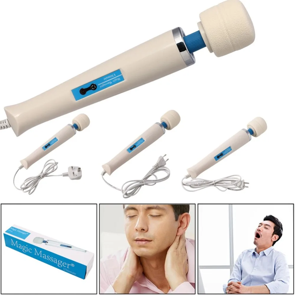 New Magic Wand 30 Speeds Massager Motor Head Neck Full Body Massage Vibrator US/EU/UK Power Plug