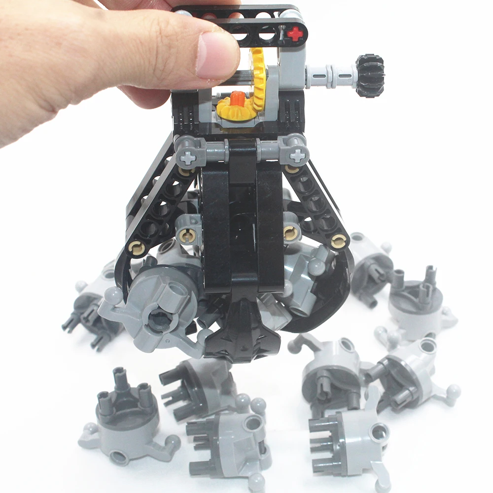 Self-Locking Brick MOC Building Blocks Technical Parts TECHNICAL 4 Lifting Claws compatible with Lego 19540 for Boys Kids toy