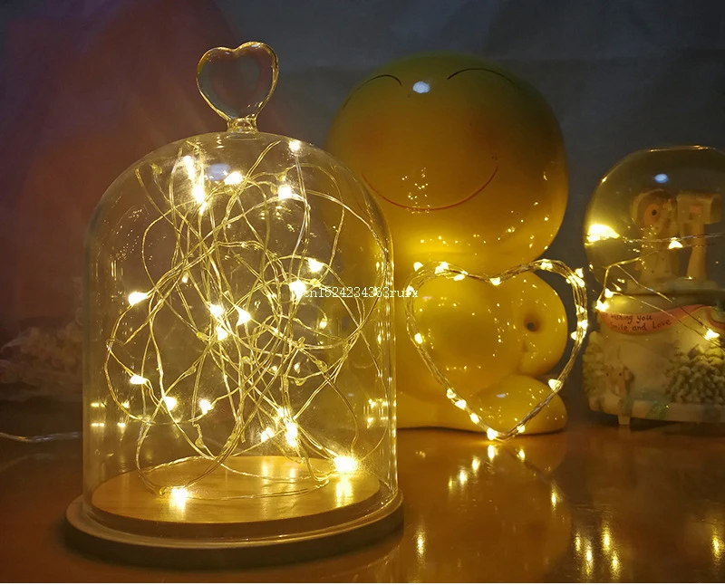 100pcs Fairy String Light  Christmas Lights 2M Waterproof Copper mini Decoration Lamp for Home Free Shipping