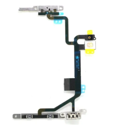 50pcs/Lot Power On Off Volume Switch flex Cable With Metal Bracket Assembly For IPhone X 8 8 Plus