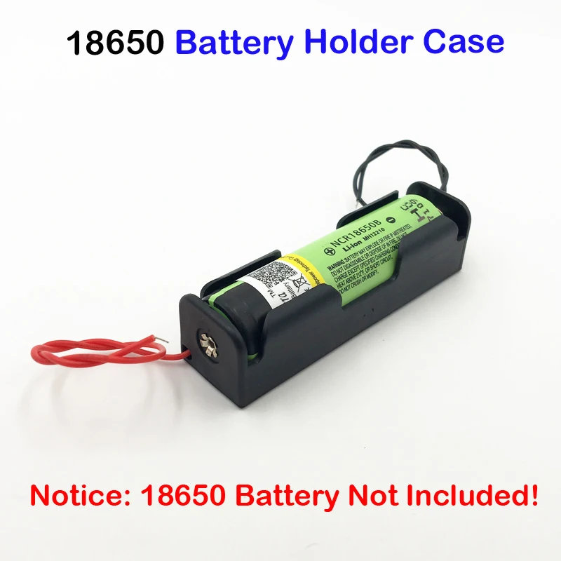 2018 NEW 18650 Battery Holder Storage Box Case for 1X18650 With Wire Leads 3.7V Plastic Wholesale 18650 holder case Turmera oc29