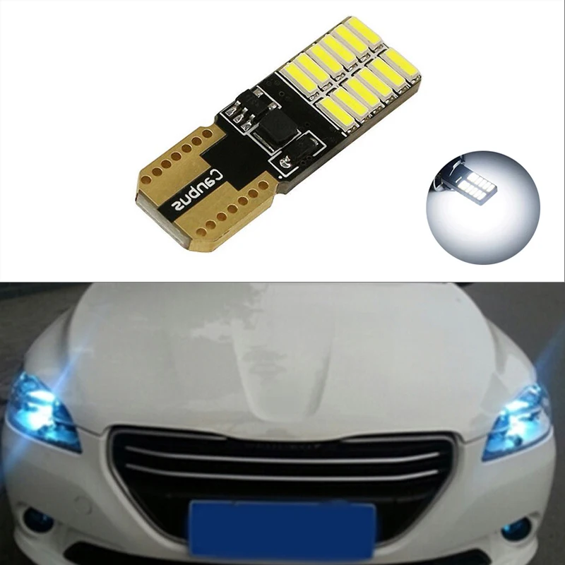 Luz LED de estacionamiento para coche, lámpara de 12V, T10, W5W, para Peugeot 307, 206, 301, 207, 2008, 508, 301, 3008, 406, 507, 208, 1 unidad