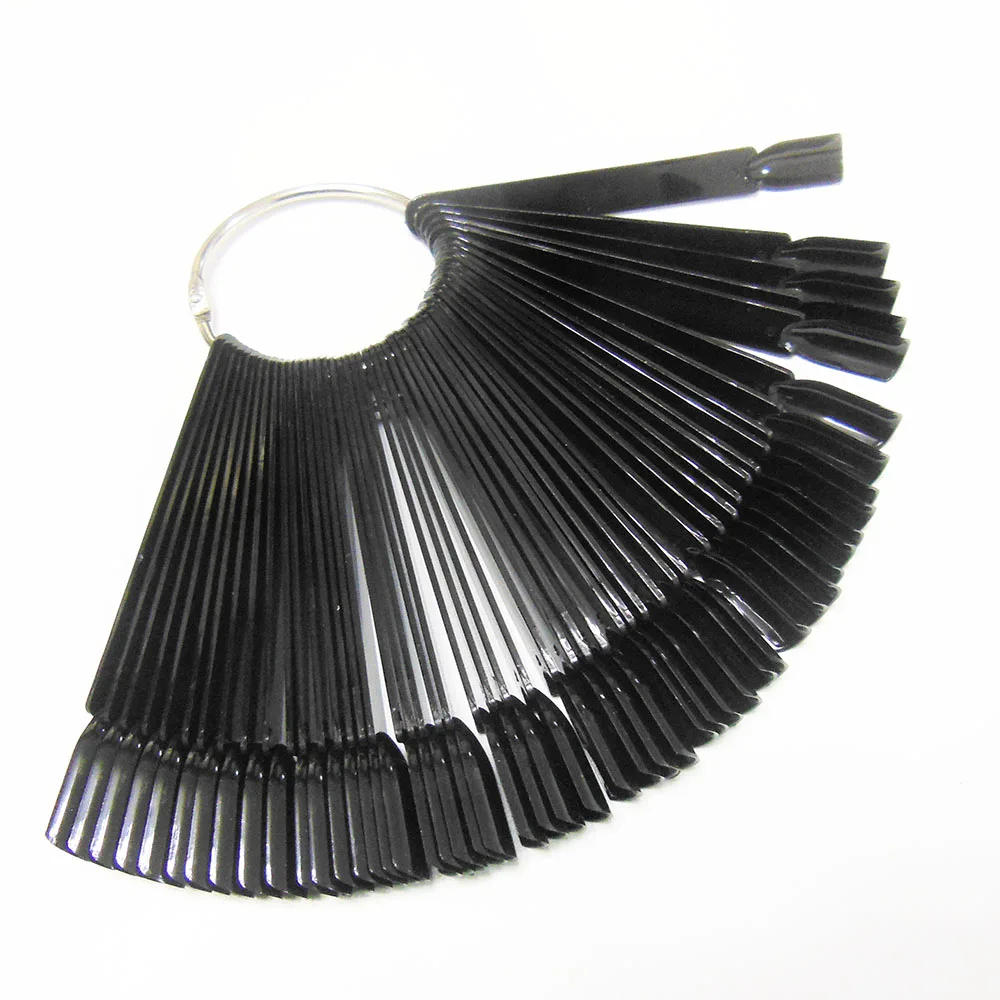 1 ensemble 50 couleurs dessin peinture trop l Nail Art noir vernis Palette plat Dappen plat couleur affichage manucure ensemble