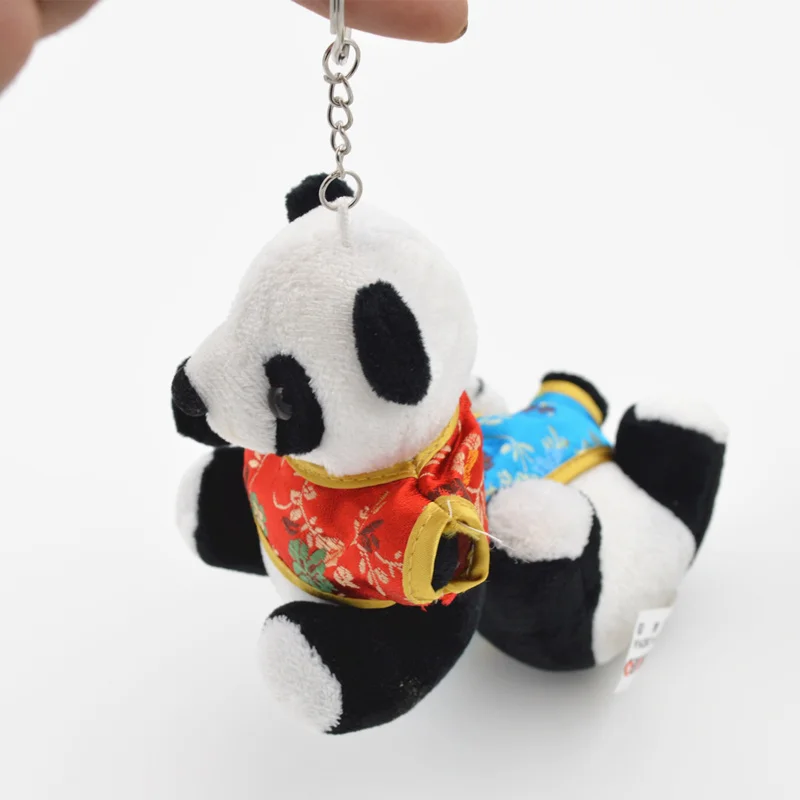 Tang Chinese Panda Plush Toys can Talk and Shine Key Buckle Chinese Wind Gift Creative Small Toys