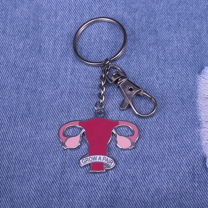 Wachsen ein paar von eierstöcke keychain Frauen Feministischen Geschenk