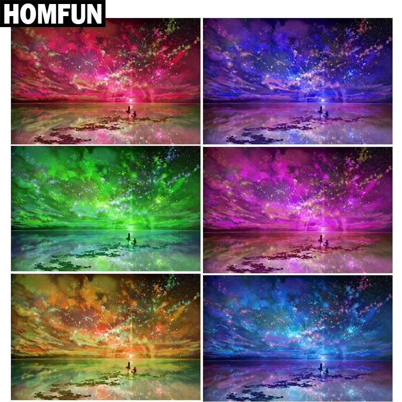 

Набор для алмазной вышивки HOMFUN BK004, алмазная живопись «Love the sky» с полными квадратными/круглыми стразами 5D «сделай сам», вышивка крестиком, домашний декор