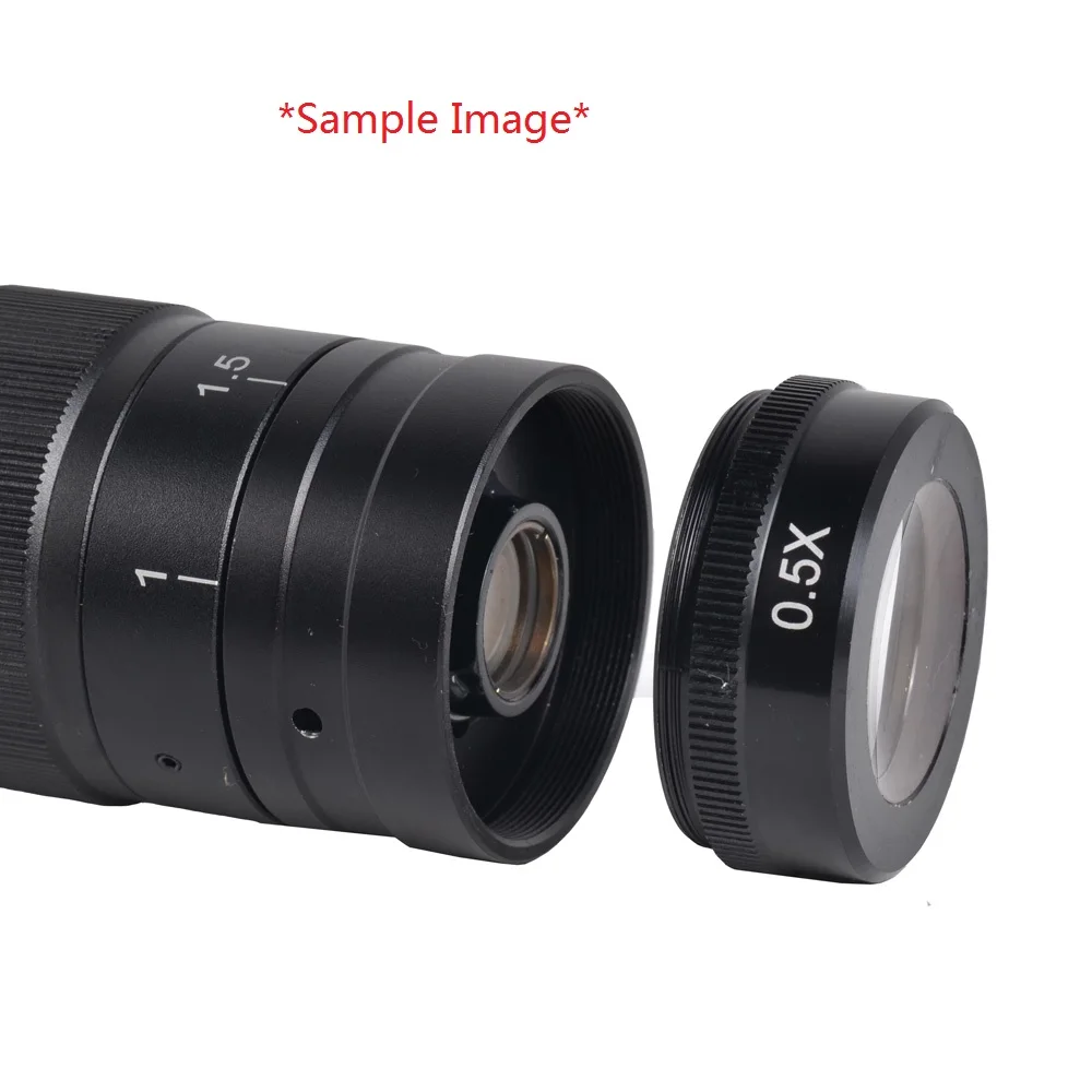 0.5X / 2.0X / 0.3X Barlow Auxiliary Objective Glass Lens For XDC-10A 180X 300X C-MOUNT Lens Industry Video Microscope Camera