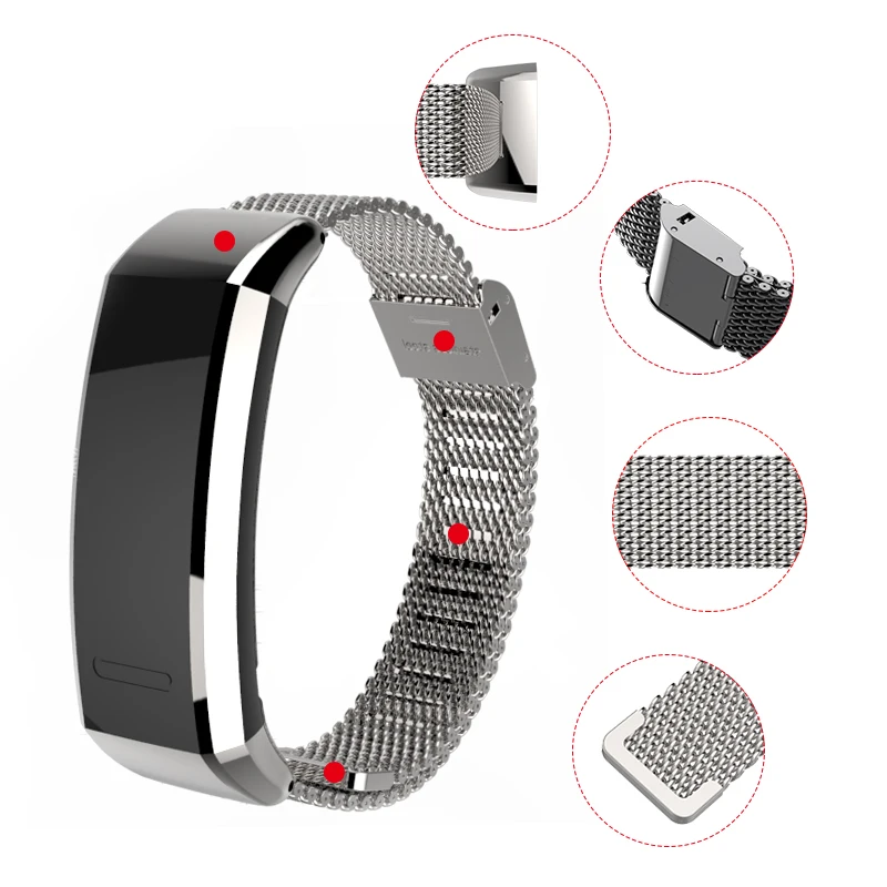 Milanaise-Metallarmband für Huawei Band 2 Pro B19 B29 Sportarmband Uhrenarmband für Huawei Band 2 Pro Armband