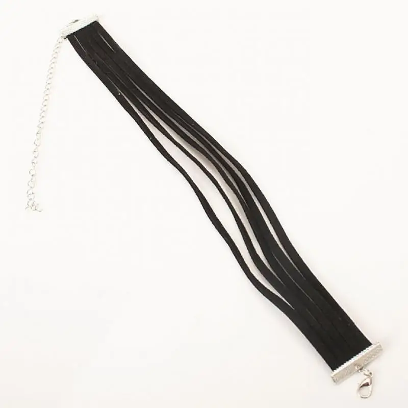 multilayer Leather Goth Velvet Chokers Colares Jewelry Necklaces Punk Jewelery Bijoux One Directiona Black Suede Choker