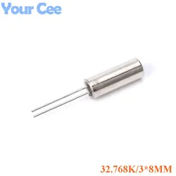 10pcs 32.768 kHz 32768HZ Frequency Oscillator Crystal Cylender 3X8mm Load Capacitance 12pf Tolerance 20ppm