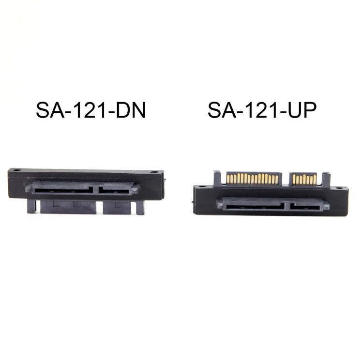 SATA 22Pin 7+15 Male to SATA 22Pin Female Extension Convertor Adapter 90 Degree Up Angled Down angled Black