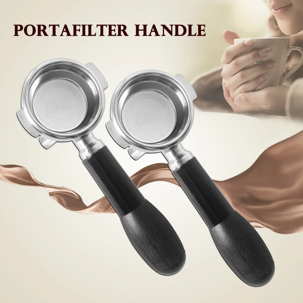 Stainless Steel Coffee Machine Filter Handle 58mm Diameter For Coffee Maker Professional Coffee Filter With Holder Double Mouth