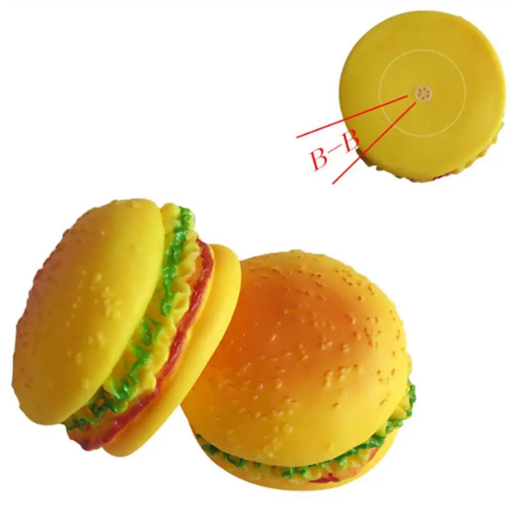 

Funny Pets Dog Puppy Cat Ball Hamburger Lobster Toy Rubber Chew Sound Dogs Play Fetching Squeak Toys Pet Supplies