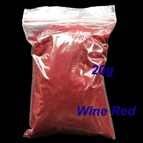 Imagen 2 del producto 20 g/bolsa de polvo de terciopelo para manicura, decoración de uñas de color rojo vino, polvo de nailon flocado borroso para uñas 3D, caramelo, brillo, puntas artísticas 2414