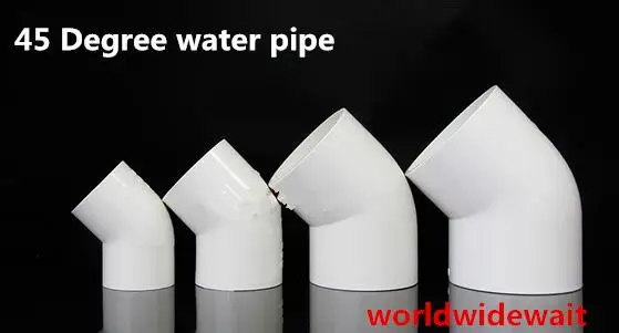 

5pcs 20/25/32/40/50/63mm Inner Dia 45 Degree Elbow PVC Water Pipe Connectors Fittings White