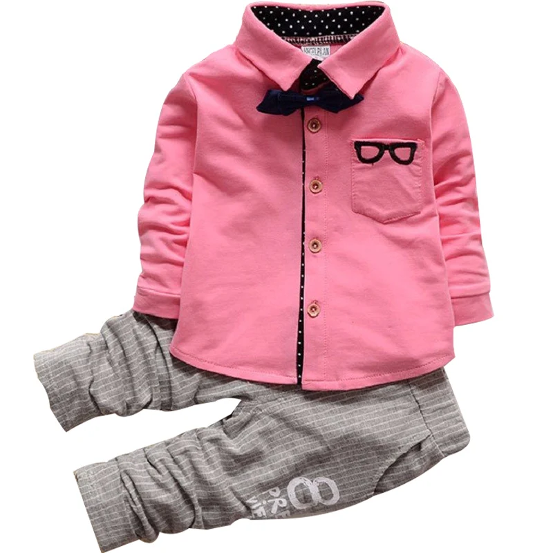 Toddler Boys Gentleman Clothes Set Kids Top T Shirt Blouse Stripe Pants Children Clothing Set Infant Birthday Christmas Costumes