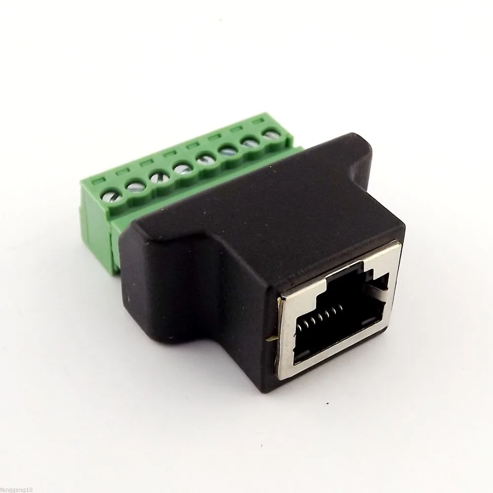 1 шт. Ethernet RJ45 Женский к винтовому клемму 8 Pin CCTV цифровой адаптер DVR разъем