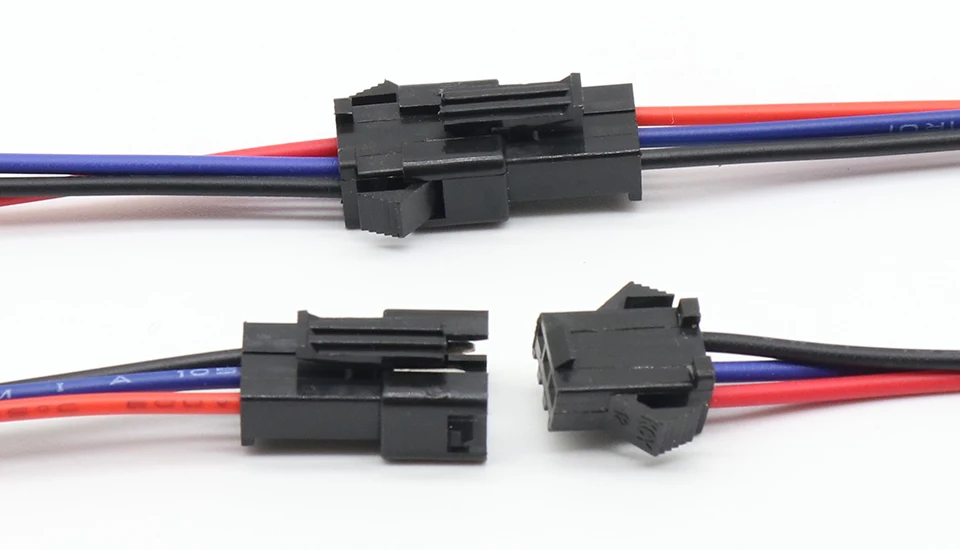 20 connettori per strisce LED JST SM, connettore a 3 pin per striscia LED WS2812B WS2811 WS2812 WS2814 SK6812 CCT, 15-16 cm, 22 AWG maschio femmina per striscia a cavo maschio