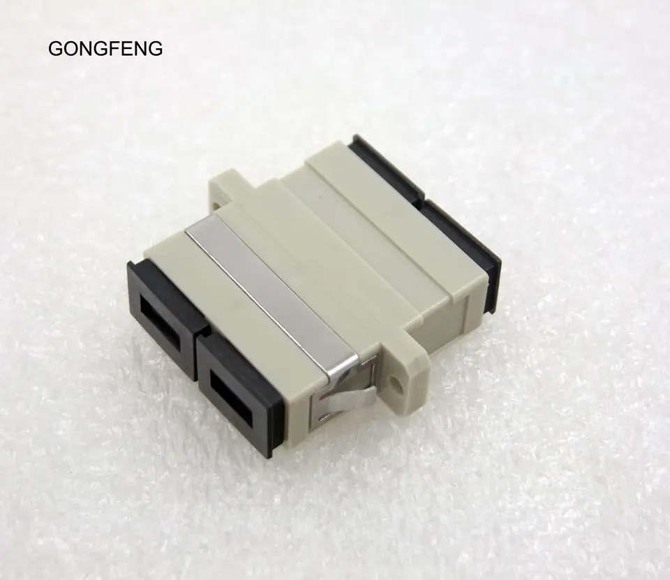 Special Wholesale Telecom grade 100PCS NEW SC Multimode Dua Fiber Connector Adapter Coupler Flange Free shipping to Russia