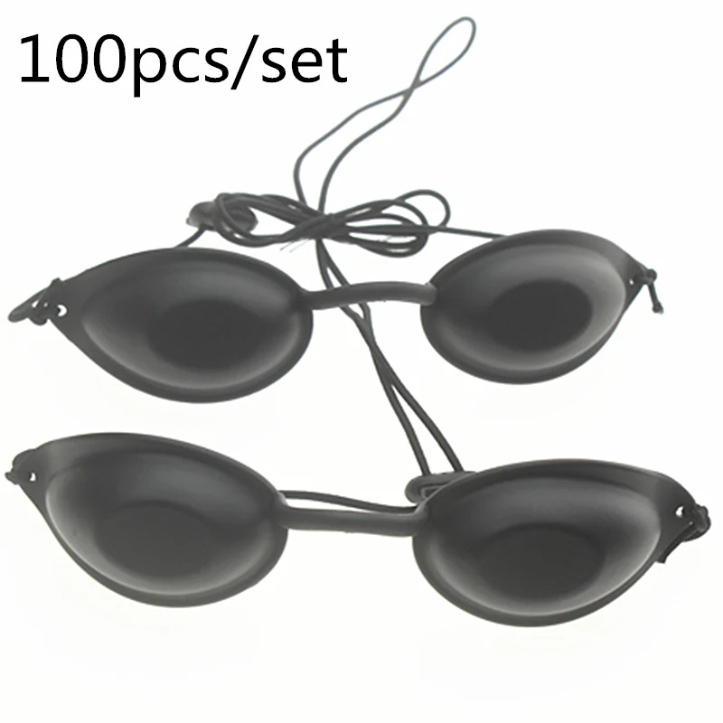 100pcs laser protection goggles for skin beauty photorejuvenation,intense pulse light, soft IPL glasses for tattoo beauty clinic