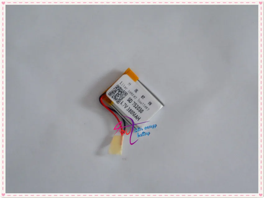 Supply polymer lithium battery 752030 Solar Storage 380mah