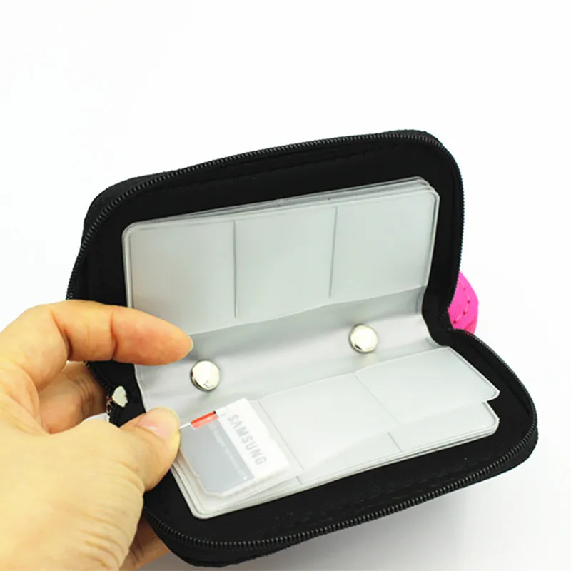 메모리 카드 운반 가방 케이스 홀더 지갑, CF, SD, SDHC, MS, DS용, 4CF, 18SD, 22 개 수납 가능