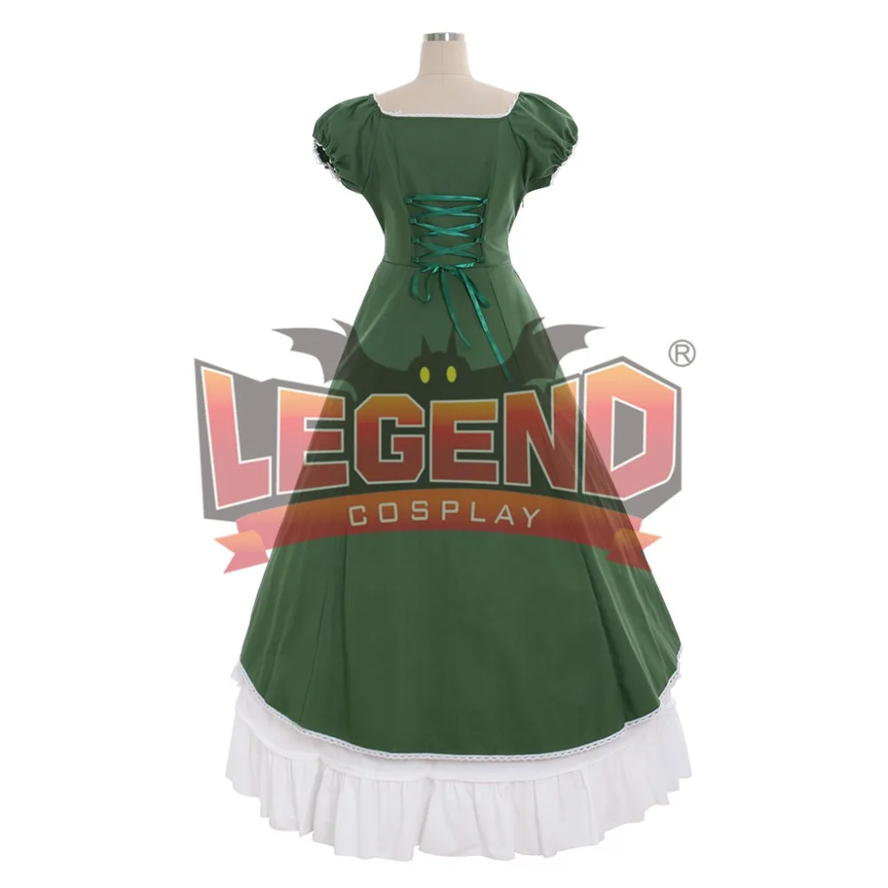 Verde Vintage Lolita vittoriano abito del partito di cosplay costumi di Guerra Civile Abito