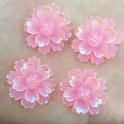 NEW 12PCS 25mm AB Resin Candy Color Flower Stone Flatback Wedding Buttons Crafts K131*2