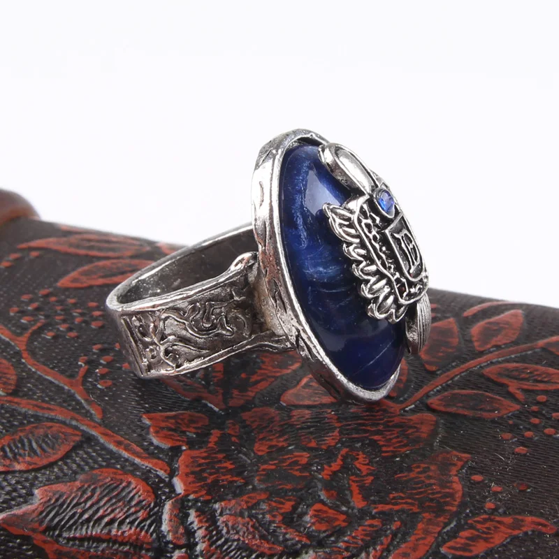 The Vampire Diaries Ring New Fashion Punk Blue Enamel Ring For Women Men Fashion Jewelry Accessories 6D3008