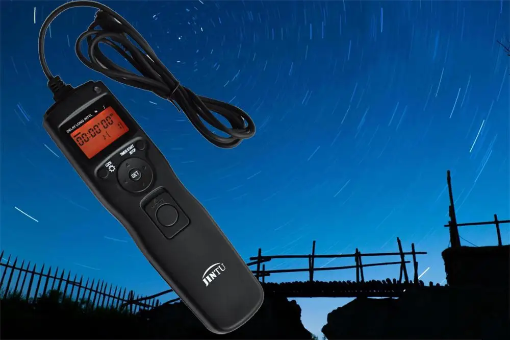 JINTU LCD Timer Fernbedienung Auslöser Kabel N1 für NIKON D810 D800E D800 D700 D500 D300S D300 D200 D5 D4 DSLR Kamera