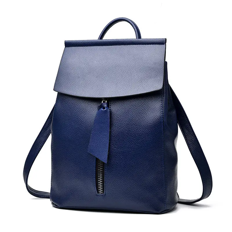 New Arrive 2023 Women Fashion Backpack High Quality Leather Backpack Ladies Rucksacks School Bags For Teenage Girls Blue mochila