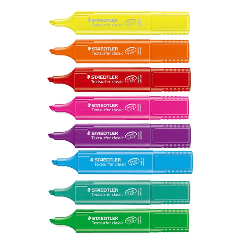 STAEDTLER 4/6/8 color learning office fluorescent note marker pen high light pen