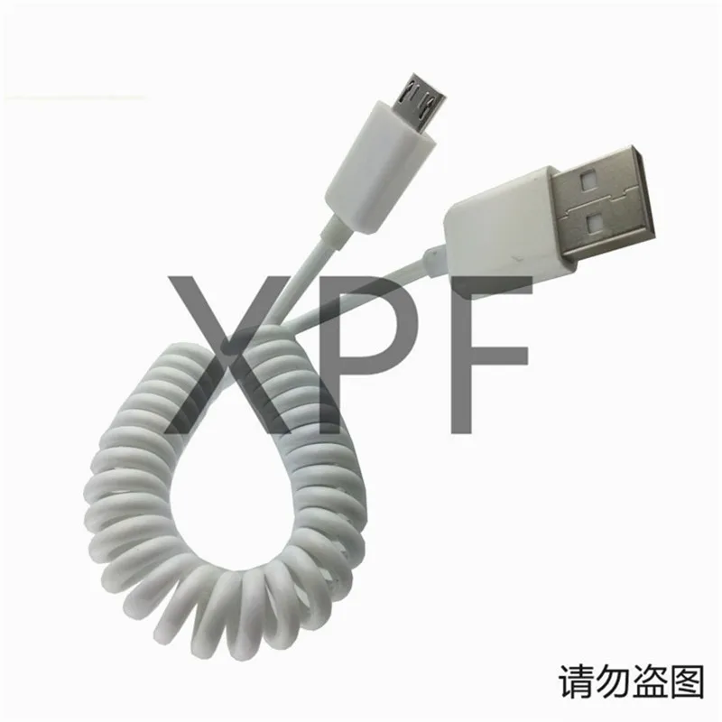 كابل قابل للسحب ، USB 2.0 ذكر إلى مايكرو USB ذكر ، مزامنة البيانات تهمة ، الربيع