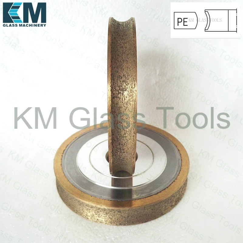 Free Shipping!KM 100x22xPE3~19mm Pencil edge Peripheral Daimond wheels,For Glass grinding machine.Customized products.