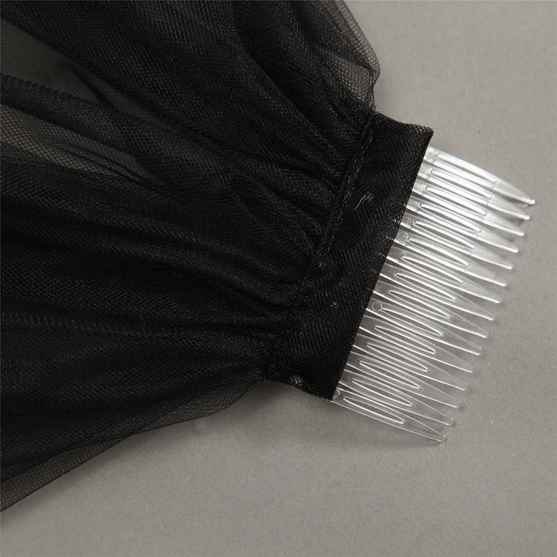 Custom mdae voile mariage Black Bridal veil Wedding veil Cheap wedding accessories veu de noiva voile de mariee