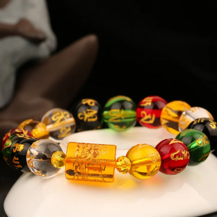 BOEYCJR The five Elements Beads Mantra Bangles & Bracelets Jewelry Lucky Runes Energy Couple Bracelet for Women or Men