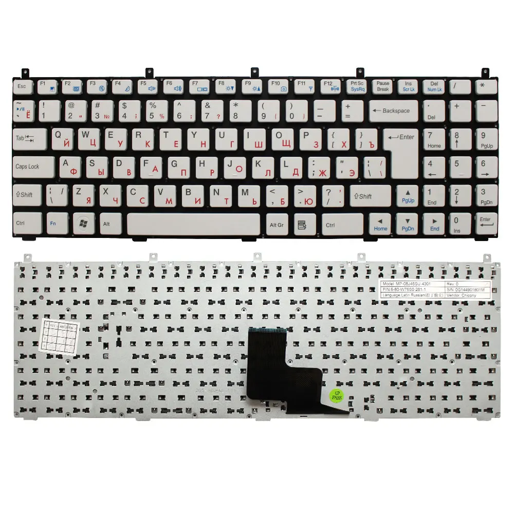 

Russia keyboard For Casper Clevo W765s W76 W760 W762 W765 P150 P150HM P170HM P151EM W150HRM W170ER sim2000 Keyboard