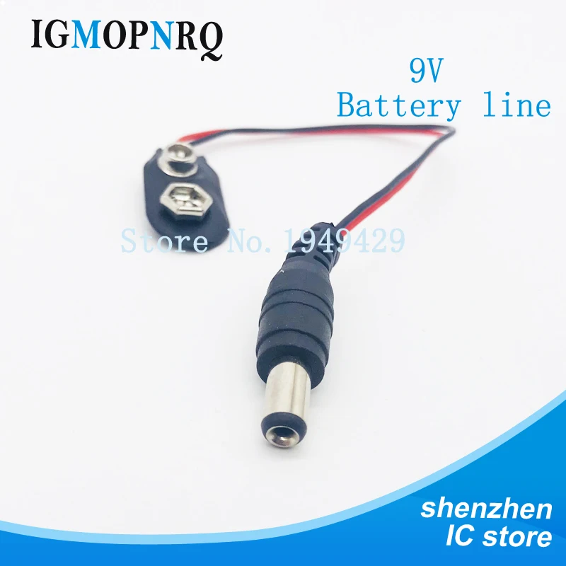 5PCS Experimental 9V Battery Snap Power Cable to DC 9V Clip Male Line Battery Adapter for Uno R3 DIY Jack Connector