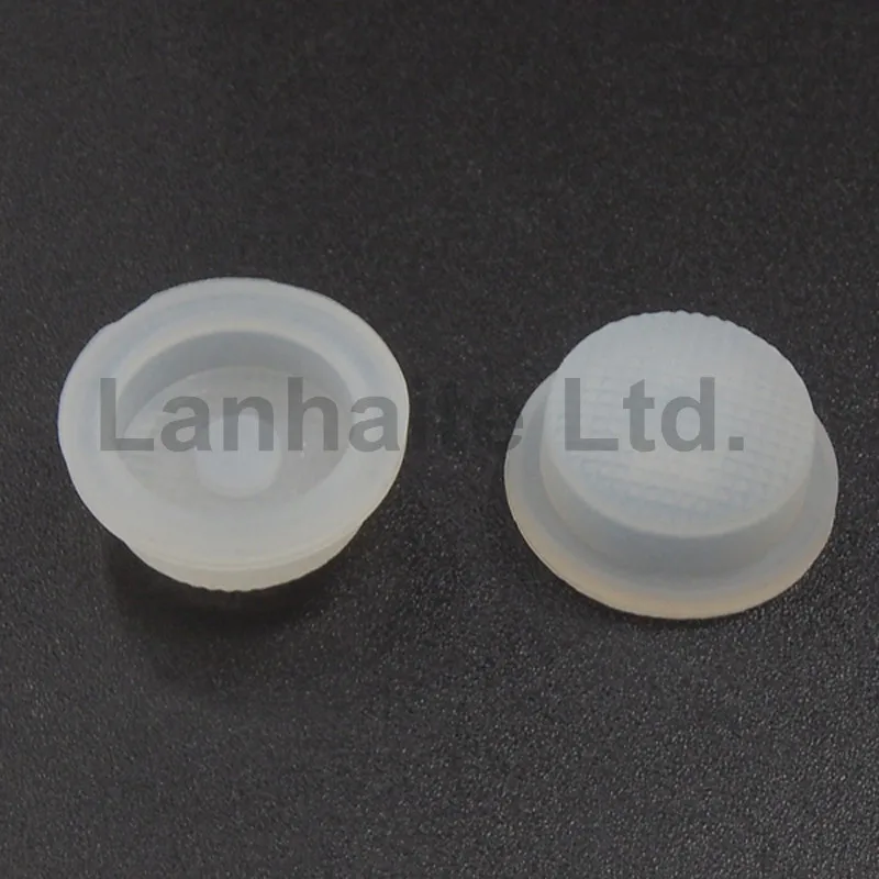 16mm(D) x 8mm(H) Silicone Tailcaps - Transparent (10 pcs)