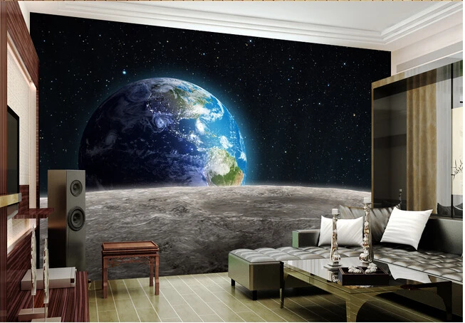 Custom Papel de parede para Sala, universe 3D murals for the living room bedroom KTV bar ceiling wall vinyl Papel de parede